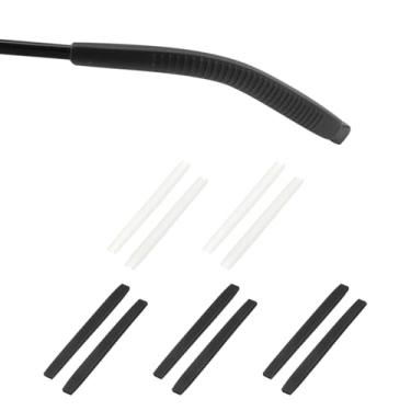 Imagem de PATIKIL 5 pares de hastes de substituição de vidro para olhos, pontas de silicone antiderrapantes para óculos, retentores de óculos de 5 x 2,5 mm para hastes de óculos de sol retangulares de metal
