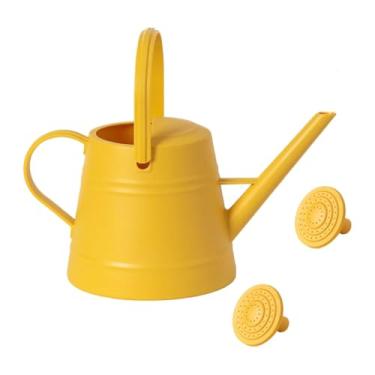 Imagem de Baoblaze Regador de 3,8 L para plantas de interior, vaso decorativo com alça espessa e confortável para jardinagem e cuidados com o gramado, Amarelo