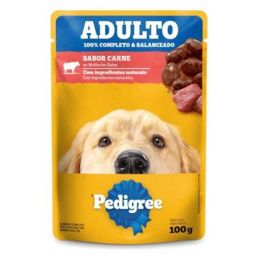 Imagem de Ração Úmida Pedigree Sachê Sabor Carne ao Molho para Cães Adultos 100g