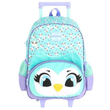 Imagem de Mochila Infantil Escolar de Rodas Bichinhos Fofos - Maxlog, Verde