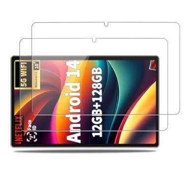 Imagem de NOUKAJU Protetor de tela para YOBANSE TAB10 10 polegadas, vidro temperado HD, dureza 9h, arranhões, anti-impressão digital, protetor de filme de vidro temperado para tablet YOBANSE TAB10 [2 unidades]