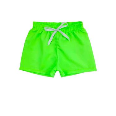 Imagem de Shorts Infantil Menina Neon Para Praia Piscina- Estampa Revela na Água