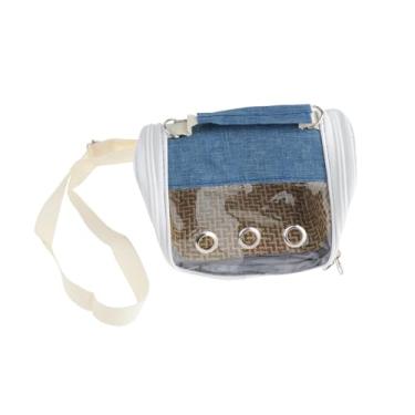 Imagem de Generic Bolsa de transporte para pássaros, gaiola de viagem respirável para pássaros, transportadora para pequenos animais como, arara, calopsita, Azul