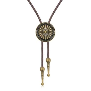 Imagem de Dlknp Colar ocidental de couro cowgirl para mulheres, acessórios de fantasia, joias ocidentais, 15.75-31.5 inches, Liga de aço, Sem Pedra Preciosa