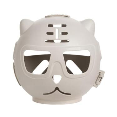 Imagem de Whtkoph Capa para Focinheira de Gato, Acessório Respirável E Multifuncional para Cuidados com a Boca, Capacete Anti, Focinheira para Aparar Unhas, Bar, Khaki White L