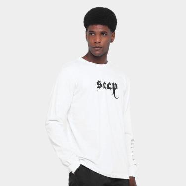 Imagem de Camiseta Corinthians Manga Longa Masculina - Surf Center, Branco, M