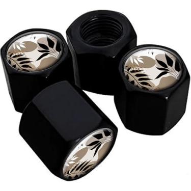 Imagem de Tampas de haste de válvula de pneu de metal, pacote com 4, tampas de haste de roda de carro, tampas de válvula de ar universais de alumínio para carros, caminhões, SUVs, bicicletas, motocicletas