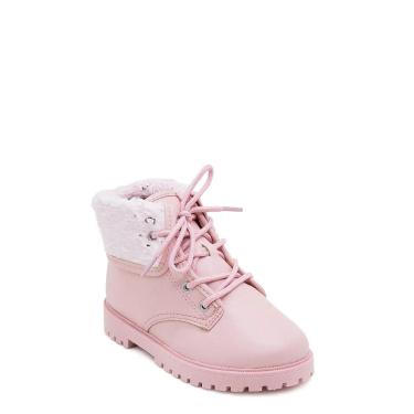 Imagem de Bota Coturno Menina Molekinha Pelo Rosa Claro/Prata 2126.520