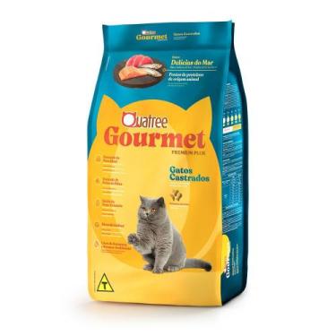 Imagem de Ração Quatree Gourmet Gatos Castrados Sabor Delícias do Mar 3Kg