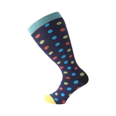 Imagem de Meias De Compressão plus Size 20-30 mmHg 2XL-7XL Cano Alto Para Pantur