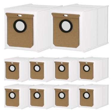 Imagem de Pacote com 10 sacos de pó de substituição L60 SES compatíveis com aspirador de pó Eufy série L60/L50 com estação autovazia, sacos de substituição de 2,5 L para robô aspirador de pó Eufy L60