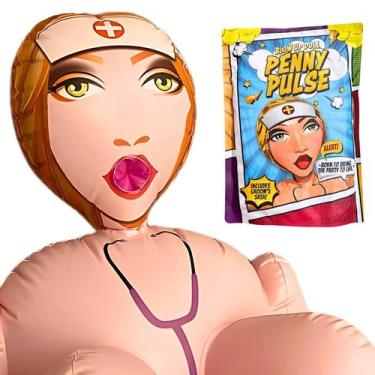 Imagem de Boneca inflável Blow Up em tamanho real com faixa de noivo - RODMONT
