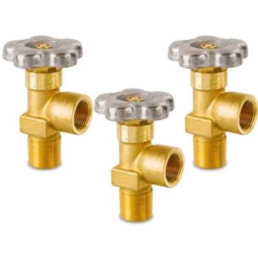 Imagem de Kit 3 Válvula de Topo para Cilindro de Argônio Mistura Hélio Nitrogêni