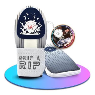 Imagem de Drip & Rip Luva deslizante juvenil para beisebol e softball, design de tapete deslizante de sorvete com proteção para as mãos - base de corrida, respirável, durável, ambidestro (riscas) - a partir de