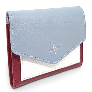 Imagem de Carteira Feminina Pequena De Couro Le Voyage Cartões Moedas, Bordô