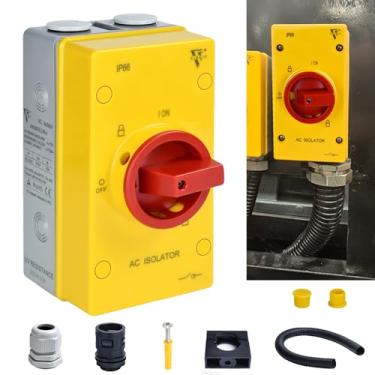 Imagem de Interruptor de desconexão CA de 80 Amp 4 polos 690 V CA à prova d'água IP66 caixa de desconexão para uso ao ar livre caixa combinadora de 80 A disjuntor