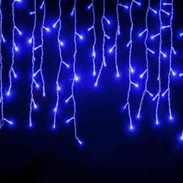 Imagem de Cascata de Luz Natalina 300 Leds 8 Funções Pisca Pisca Cortina para De