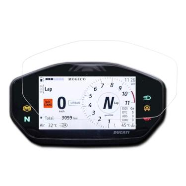 Imagem de Mogico Protetor de tela de painel de motocicleta de vidro temperado para Ducati Hypermotard 950 2019+ / Monster (+) 659 797 821 1200 2013-2021 / Panigale Streetfighter V2 2020-2024 Ultra HD