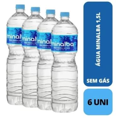 Imagem de Água Mineral Natural Sem Gás Minalbaª, 1,5L, Pack com 6 Und
