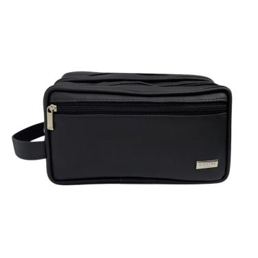 Imagem de Necessaire Dupla Personalizada Cor Preto - Coutre Bolsas