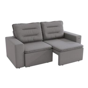 Imagem de Sofá Kappesberg Classic Veludo 2 Lugares Retrátil e Reclinável, TITANI