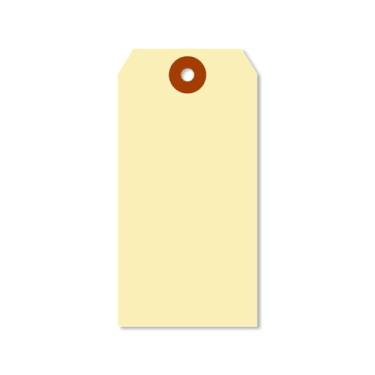 Imagem de SmartSign 12 x etiquetas de envio Manila de 6 cm com patch de fibra, tamanho - 5, cartolina grossa de 13 pontos, pacote com 1000, sem cordas