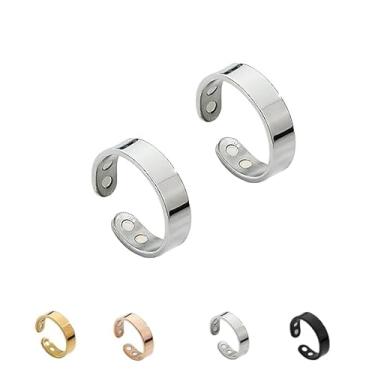 Imagem de Anel de enxaqueca anéis ajustáveis de aço inoxidável vitalidade linfática, anéis ultra fortes, alívio da ansiedade, joias para melhor saúde do sono, presentes para mulheres e homens, Aço inoxidável