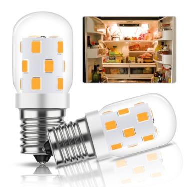 Imagem de Lâmpada LED para geladeira T8 297048600 241552802 geladeira de substituição 40W compatível com Whirl-Pool Kenm-ore, Frigi-daire, Elect-rolux, 3W 380LM luz quente, pacote com 2