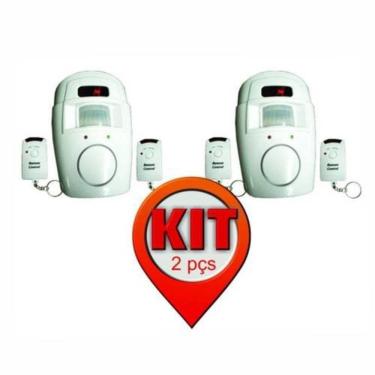 Imagem de Kit 2 Unidades - Alarme Com Sensor De Presença Sem Fio Acompanha 4 Controles