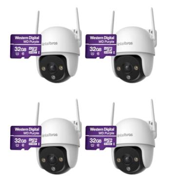 Imagem de Kit 4 Câmeras Inteligente Wifi Intelbras Im7 Full Color 360° Cor Branco - Com Cartão - Intelbras