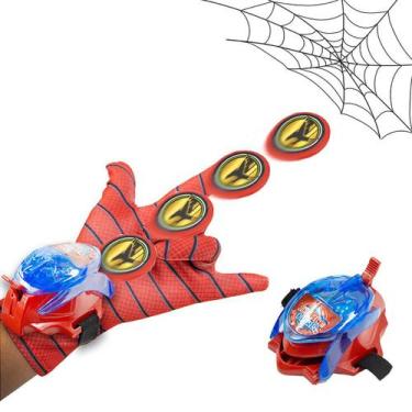 Imagem de Luva Lançador Disco Aranha Brinquedo Presente Menino Com Som - GXM