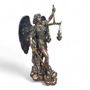 Imagem de Imagem São Miguel Arcanjo em Bronze Balança da Justiça 28 cm