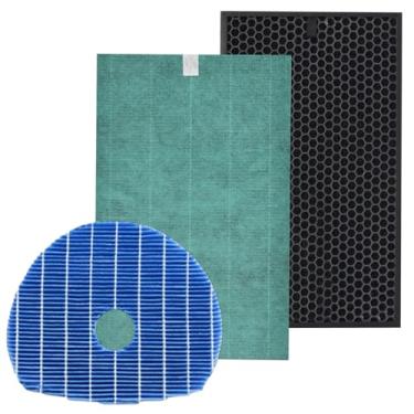 Imagem de Conjunto de filtros KC860U para purificador de ar Sharp KC-860U PlasmaCluster com filtro H13 HEPA e carvão ativado e umidificador - Parte # FZ-C150HFU FZ-C150DFU FZ-C100MFU
