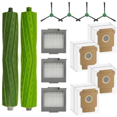 Imagem de Peças de reposição para iRobot Roomba Plus 504 Vac & Max 705 Vac Kit de acessórios de aspirador de pó de robô, inclui 2 escovas principais, 4 escovas laterais, 3 filtros Hepa e 4 sacos de poeira