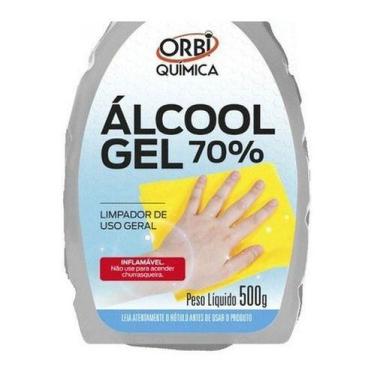 Imagem de Álcool Gel 70% Antisséptico E Higienizador 500g Anvisa - Orbi Química