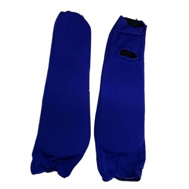 Imagem de Dynwave Caneleiras do peito do pé, guardas de panturrilha, par de protetores de pernas e pés para homens e mulheres, equipamento de proteção de karatê para, azul S