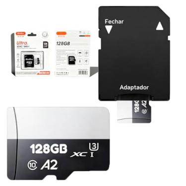 Imagem de Cartão De Memória 128GB Original Com Adaptador Micro Full Hd - Velocidade 140MB/s ® (128, GB)