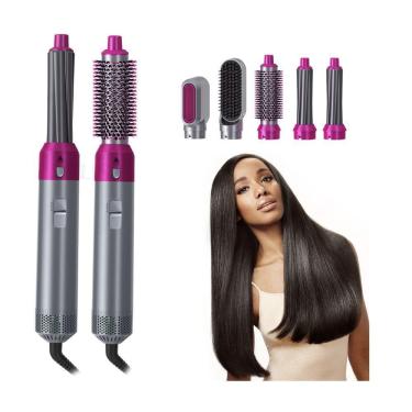 Imagem de Escova alisadora secadora bivolt escova secadora gama 5 em 1 Tensão 220V