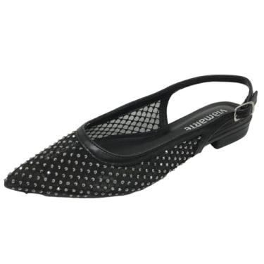 Imagem de Scarpin Feminino Via Marte em Tela Metalizado Preto - 37