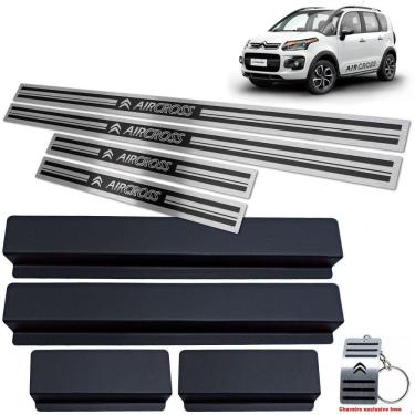Imagem de Soleira Citroen Aircross 2011 a 2016 Preto Alto Relevo