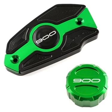 Imagem de BYYINGSUS Compatível com Z900 Z 900 Z900 2017-2024+ 2023 2022 Acessórios de motocicleta CNC tampa do reservatório de fluido de freio dianteiro traseiro (FR Green)
