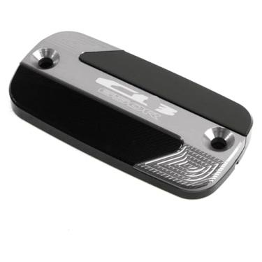 Imagem de Compatível com CB650R CBR650R CBR 650R CB 650 R 2019-2024 Acessórios de motocicleta Tampa do reservatório de fluido de freio dianteiro Meia de cobertura do tanque de óleo (CB650R cinza)