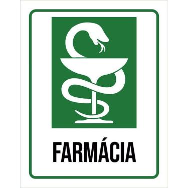 Imagem de Placa Sinalização Hospitalar Farmácia 36X46