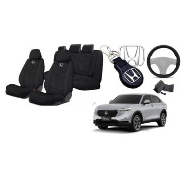 Imagem de Combo Tecido Personalizado Capas Assentos Estofado Honda HRV 20-24 + V