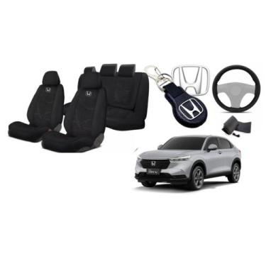 Imagem de Kit Personalizado Capas Tecido Estofado Assentos Honda HRV 20-24 + Vol
