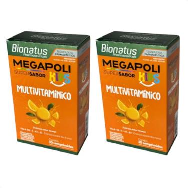 Imagem de Kit com 2 Megapoli Kids Multivitaminico Sabor Laranja com 30 comprimidos cada