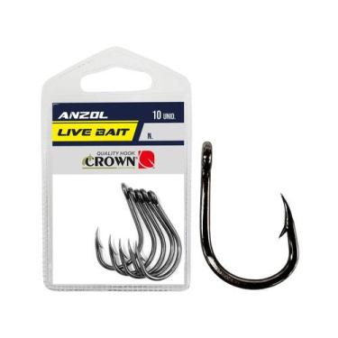Imagem de Anzol Crown Live Bait Black Nº 1 - 10 Peças