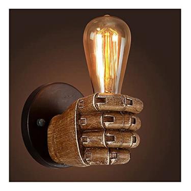 Imagem de Luminária de parede retrô de resina com punho em V, luminária de leitura industrial montada na parede para cabeceira, porta do quarto, base E27 (lado direito)