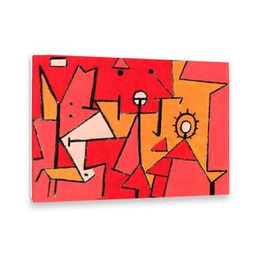 Imagem de Paul Klee Wall Art Heat Poster surrealismo Impressão de arte em tela por Paul Klee Pintura arte de imagem quarto sala de estar escritório decoração de parede 100 x 70 cm (83.8x71.1 cm) Emoldurado