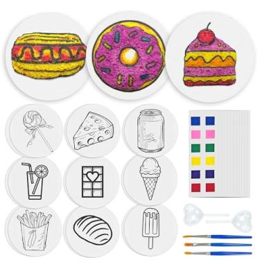 Imagem de Zariocy Kit de pintura de textura de espuma mágica – incluindo 24 peças de papel de textura de espuma, 2 conta-gotas, 3 pincéis e 12 cartões de cores, kit de tinta inchada mágica 3D, artesanato DIY |